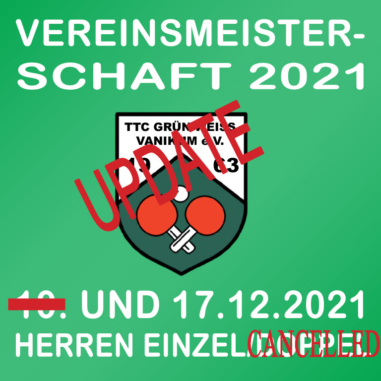 Vereinsmeisterschaft 2021 - Einladung
