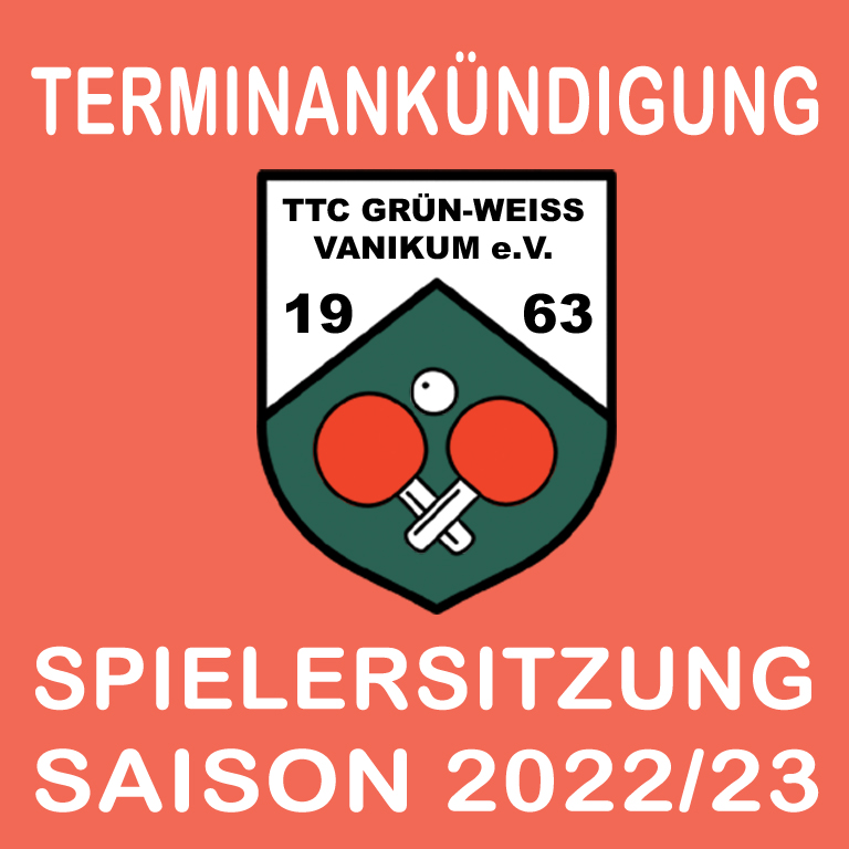 Spielersitzung Saison 2022/23
