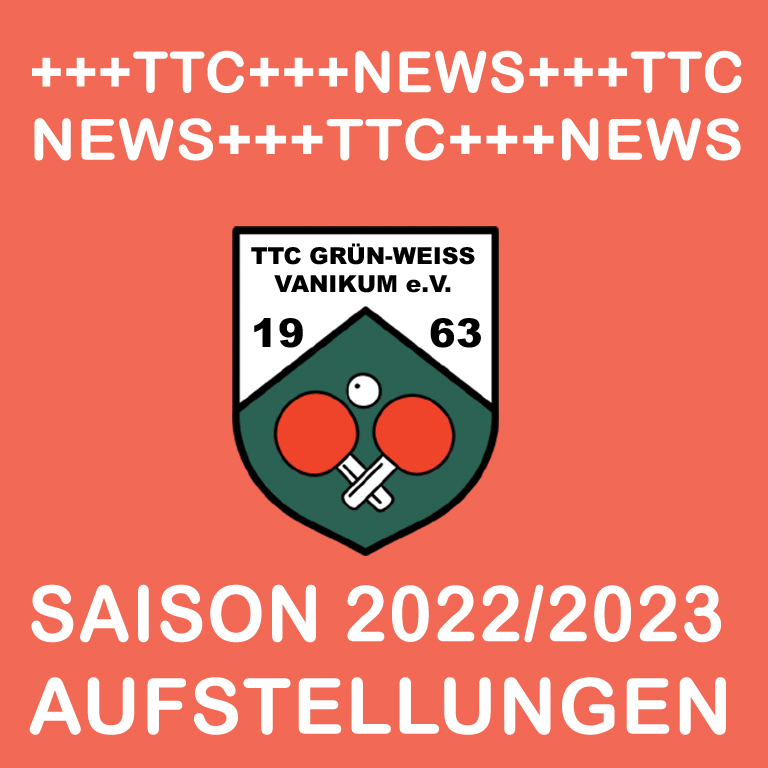 Mannschaftsaufstellungen Saison 2022/23
