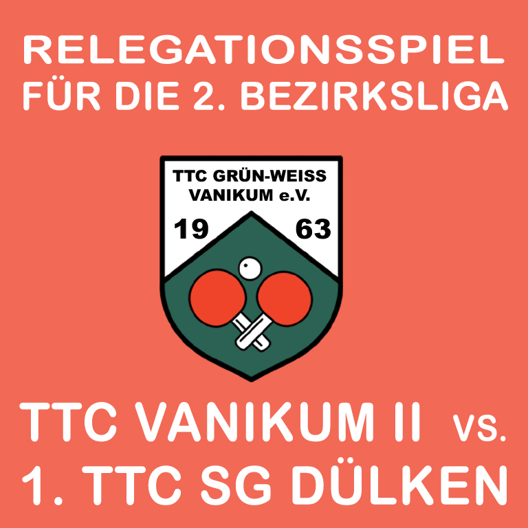 2. Herren spielt Relegation zum Aufstieg in die 2. Bezirksliga